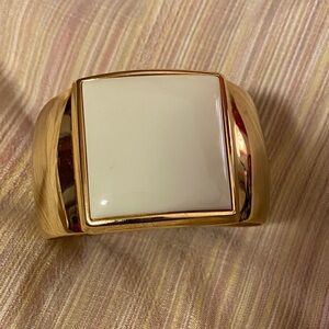 Avon vintage Gold-Tone Wide Brushed Cuff Bracelet the collection by S M Kent